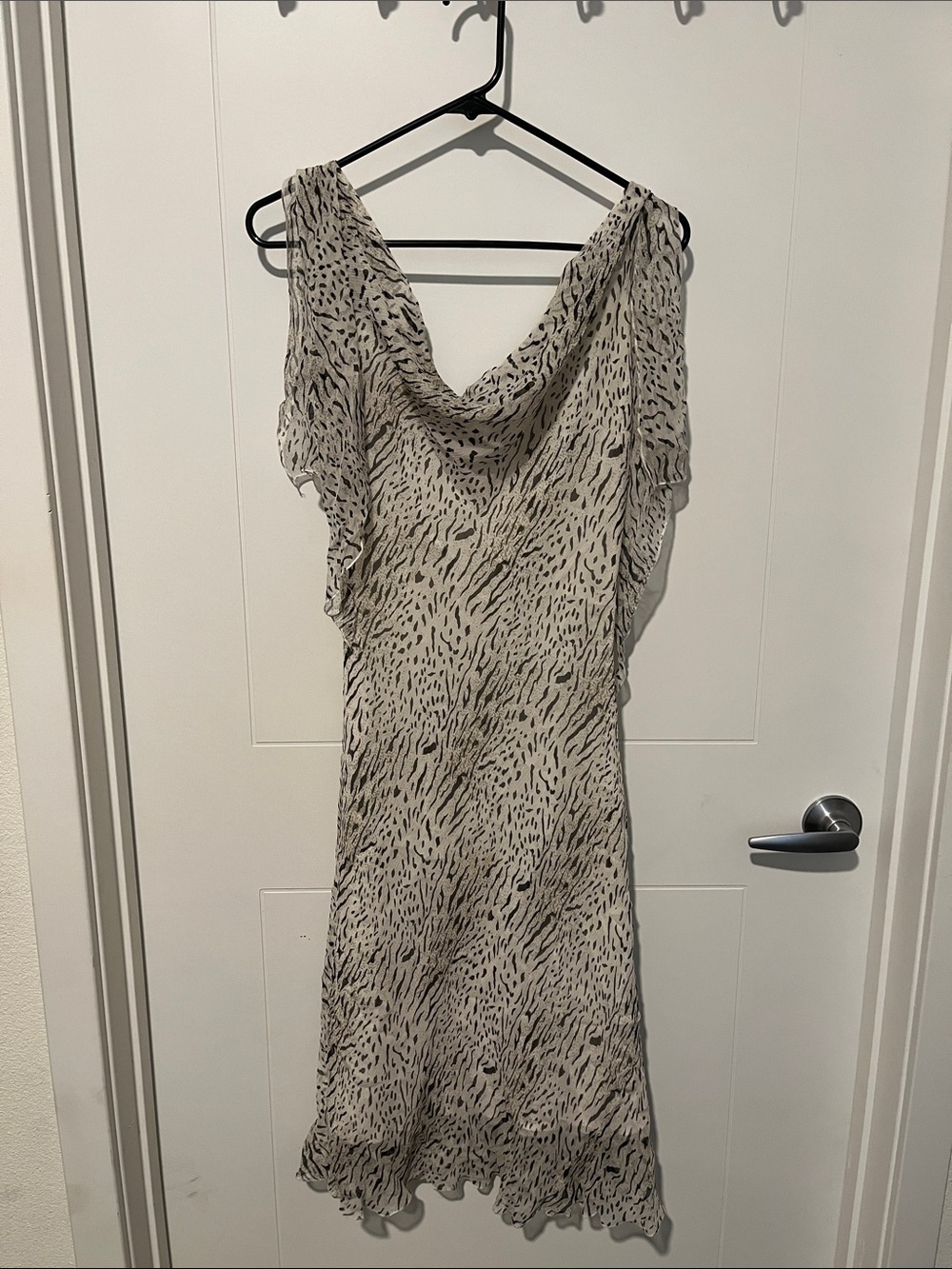 Y2K Teo 100% Silk Shell Cowl Neck Dress Whimsical 2000’s Fairy Romantic